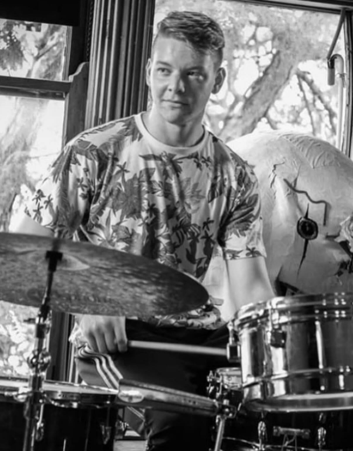 Playing drumset